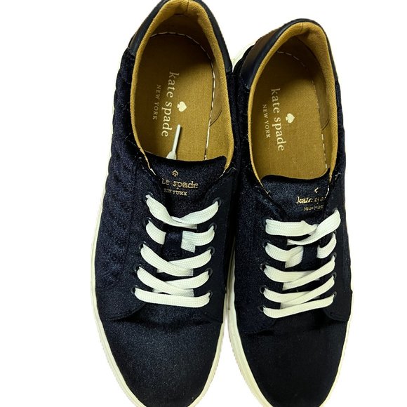 Kate Spade Navy Velvet, Velour Sneakers, size 9.5 - Picture 8 of 9